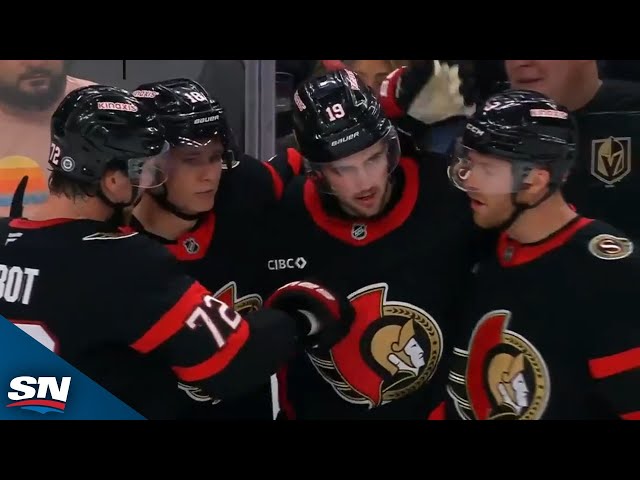 ⁣Senators' Drake Batherson Stops The Bleeding After Golden Knights Score Twice In 21 Seconds