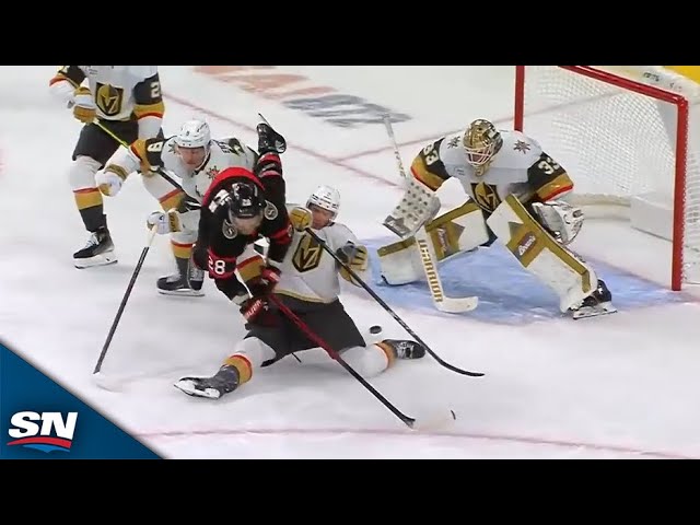 ⁣Senators' Claude Giroux Defies Physics With Flying Deflection To Extend Lead