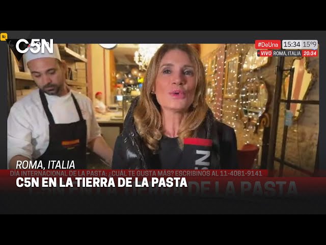 ⁣C5N en vivo desde ROMA: así se celebra el DÍA INTERNACIONAL de la PASTA