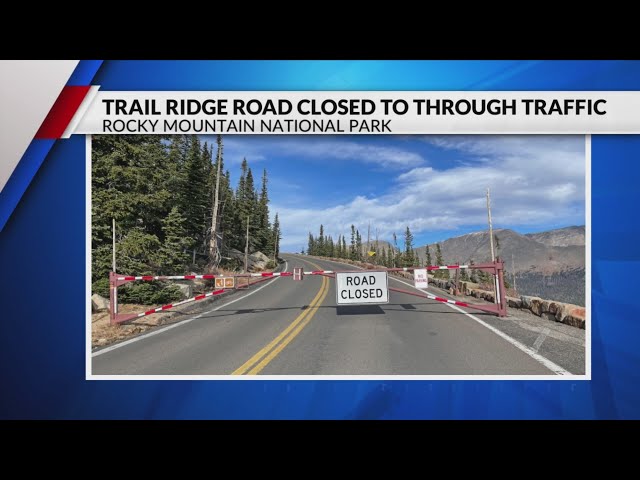 ⁣Trail Ridge Road in Rocky Mountain National Park closed to traffic for season