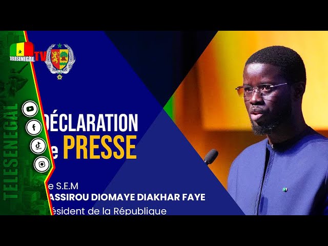 ⁣[LIVE] Déclaration de Presse du Pr Bassirou Diomaye Faye