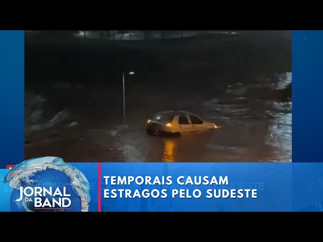 ⁣Temporais causam estragos no Sul e Sudeste | Jornal da Band