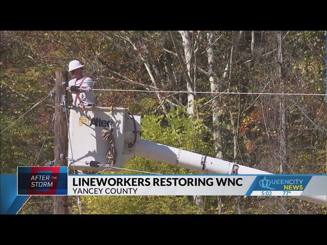 ⁣Power outages remain in Yancey County valley 4 weeks post-Helene