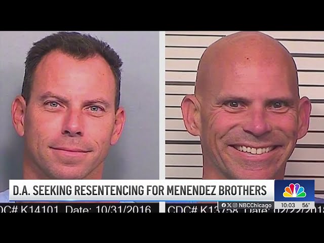 ⁣Prosecutors recommend RESENTENCING for Menendez brothers in the 1989 murder of their parents