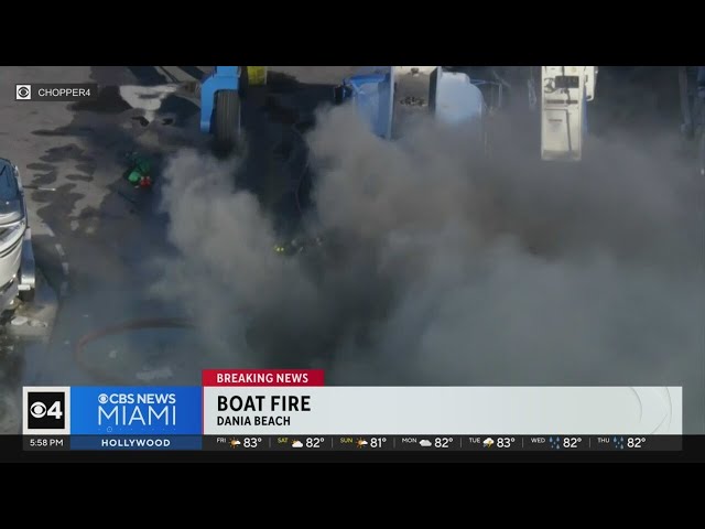 ⁣Person dies in Dania Beach boat fire