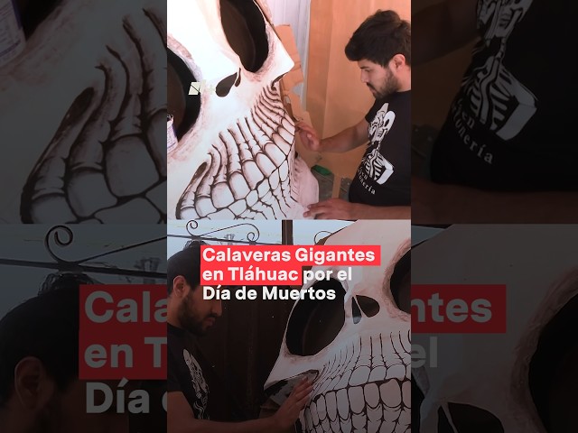 ⁣Inauguran exposición de calaveras gigantes en Tláhuac por el Día de Muertos 2024 - N+ #Shorts