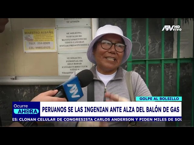 ⁣¡Golpe al bolsillo! Peruanos se las ingenian ante alza del balón del gas