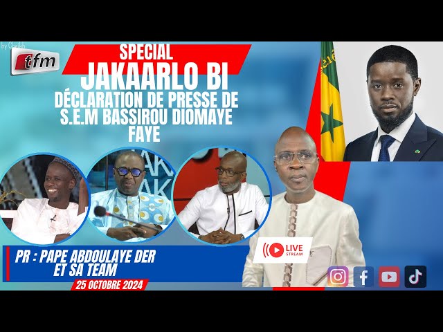 ⁣SPÉCIAL JAKAARLO BI : Déclaration de PRESSE de S.E.M Bassirou Diomaye Diakhar FAYE