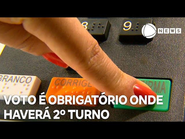 ⁣Voto é obrigatório nas cidades onde haverá 2º turno