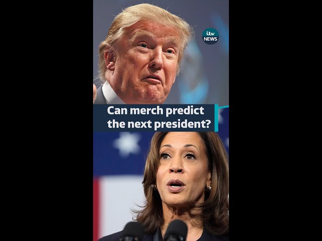 ⁣Can merchandise predict the next President of the United States? #itvnews #trump #shorts #harris