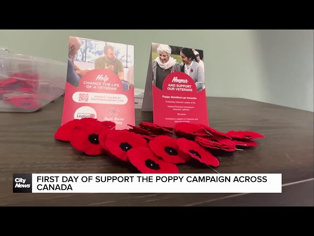 ⁣First day of The Poppy Campaign across Canada