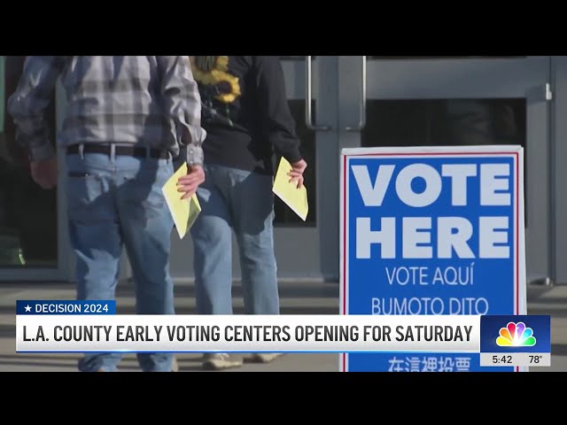 ⁣Los Angeles opens early voting centers Saturday