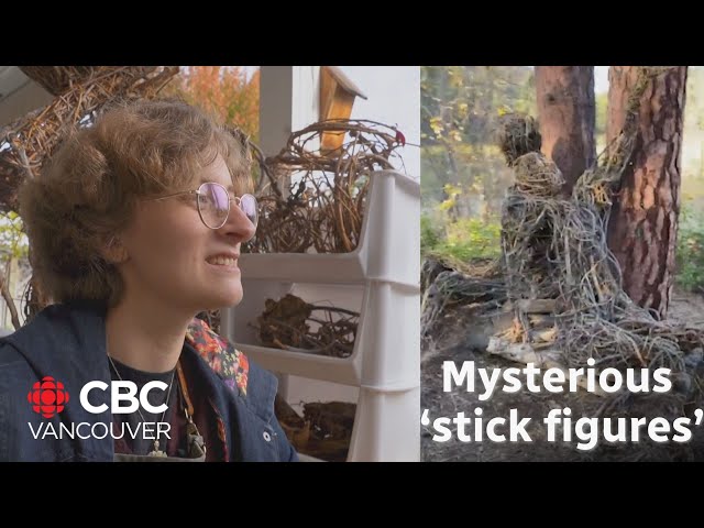 ⁣Kelowna artist displays 'stick people' twig sculptures in public spaces