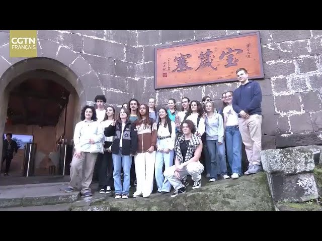 ⁣18 jeunes de la ville française de Montargis rendent visite à leur "famille de Guang'an&qu