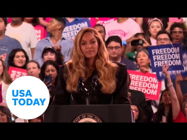 ⁣BeyWatch: Beyoncé headlined Kamala Harris rally in Houston, Texas | USA TODAY