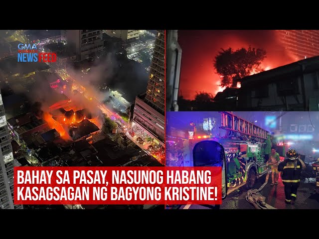 ⁣Bahay sa Pasay, nasunog habang kasagsagan ng Bagyong Kristine! | GMA Integrated News