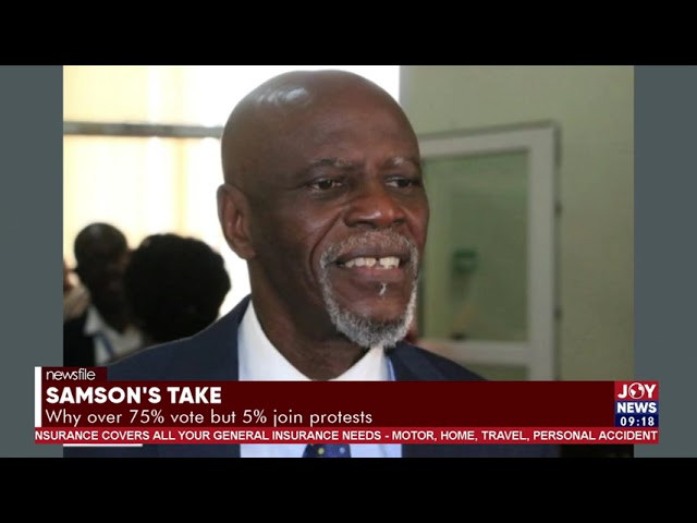 ⁣Samson's Take: Why over 75% vote but 5% join protests. #Newsfile