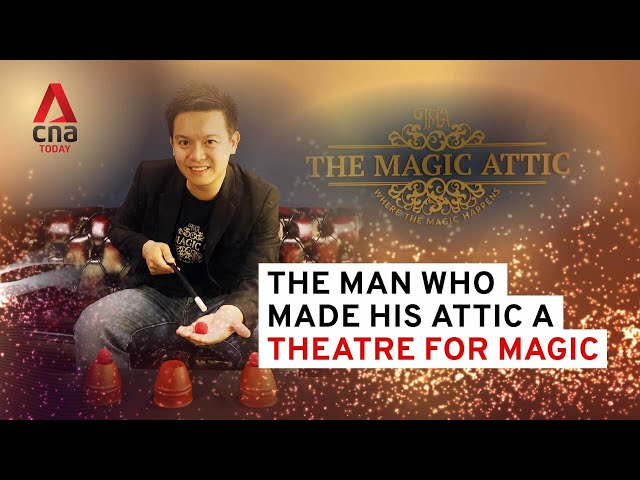 ⁣This man made his attic a theatre for magic