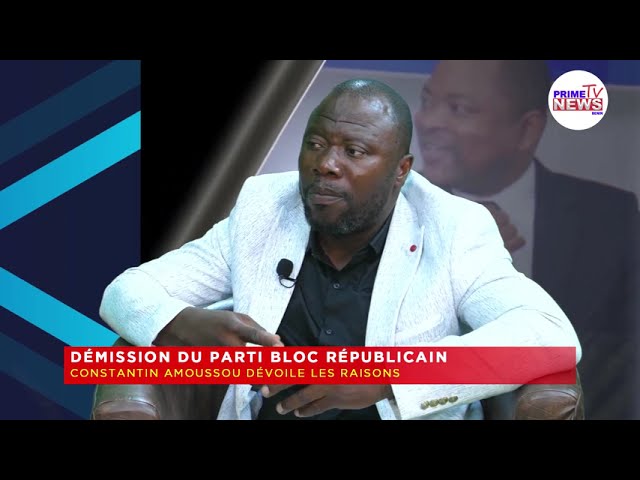 ⁣CONSTANTIN AMOUSSOU EVOQUE LES RAISONS DE SA DEMISSION DU BR SUR PRIME POLITIQUE DU 26OCTOBRE 2024