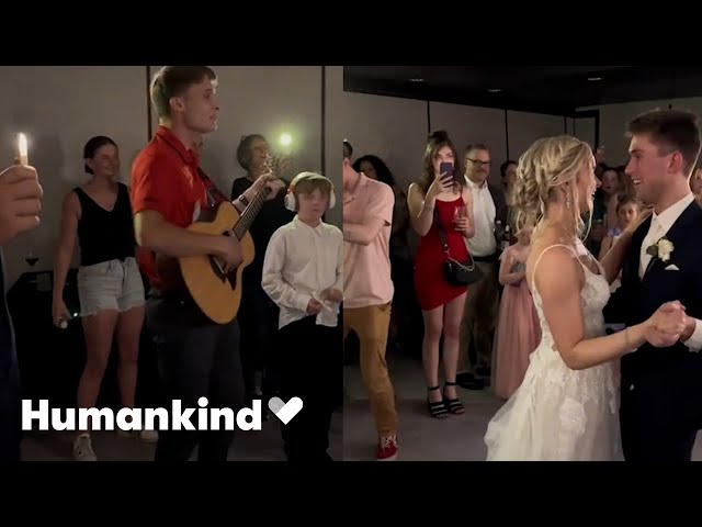 ⁣Couple shares first dance in a dark basement amid tornado warning | Humankind