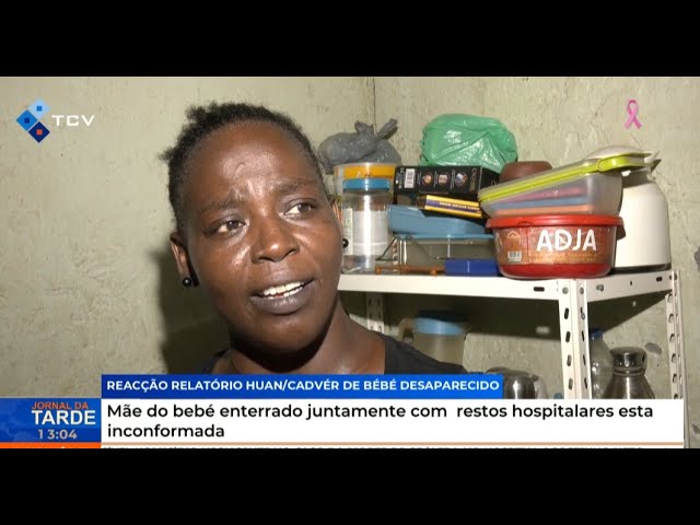 ⁣Mãe do bebé enterrado juntamente com restos hospitalares esta inconformada