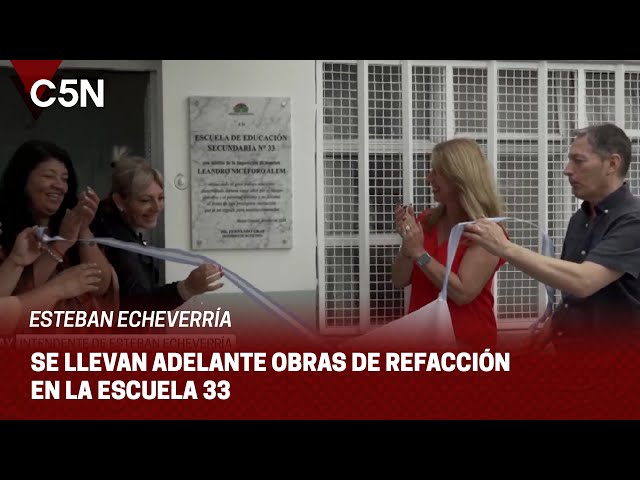 ⁣ESTEBAN ECHEVERRÍA: SE LLEVAN ADELANTE OBRAS DE REFACCIÓN en la ESCUELA 33