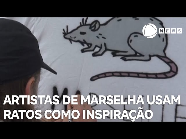 ⁣Artistas de Marselha, na França, usam ratos da cidade como inspiração