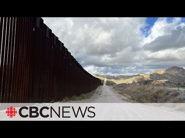 ⁣On the ground at the border wall between the U.S. and Mexico