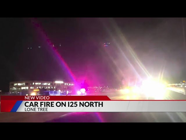 ⁣Car fire partially closes I-25 in Lone Tree Saturday