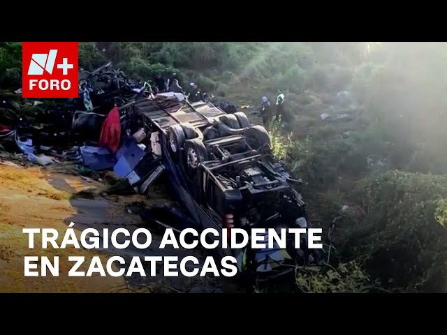 ⁣Autobús de pasajeros cae a barranco y deja al menos 24 muertos en Zacatecas - Sábados de N+ FORO