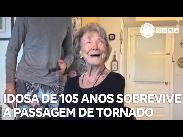 ⁣Idosa de 105 anos sobrevive a passagem de tornado nos EUA