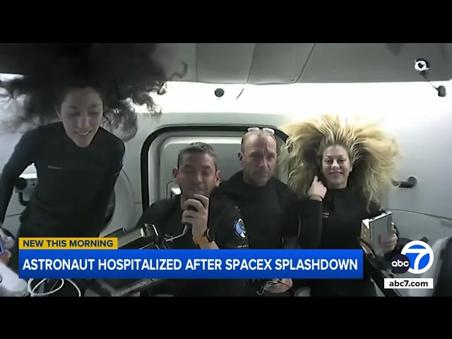 ⁣NASA astronaut hospitalized after returning from an extended stay in space