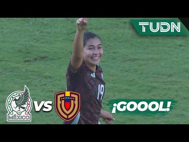 ⁣¡GOOOL! Nicole hace el segundo | México 2-0 Venezuela | Amistoso Femenil 2024 | TUDN