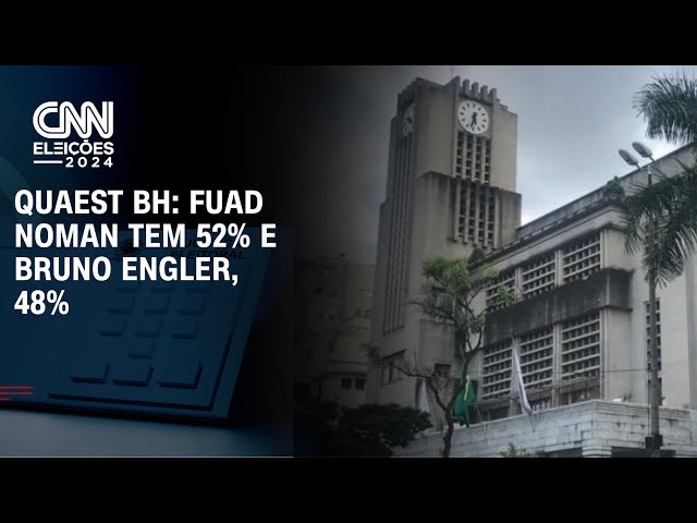 ⁣Quaest BH: Fuad Noman tem 52% e Bruno Engler, 48% | CNN ELEIÇÕES