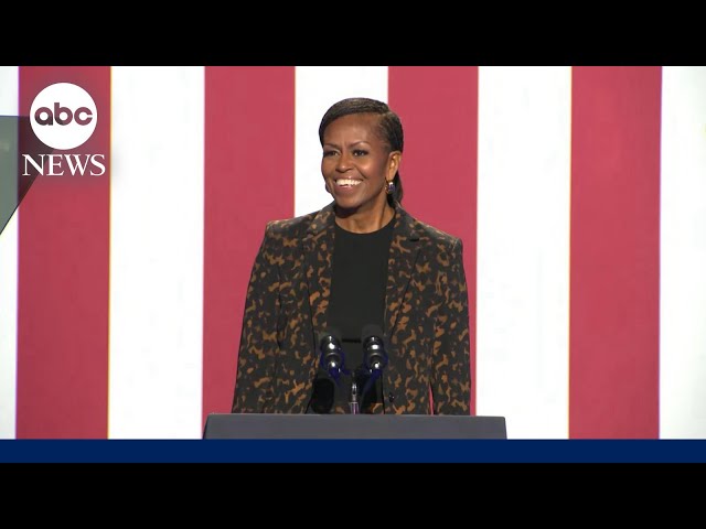 ⁣FULL SPEECH: Michelle Obama rallies for Harris in Michigan