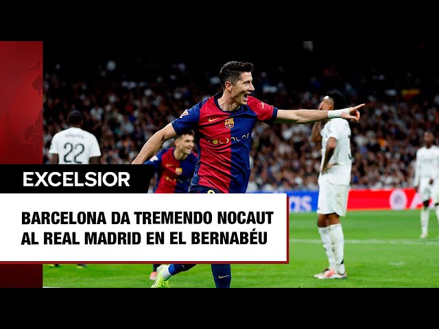 ⁣Barcelona da tremendo nocaut al Real Madrid en el Bernabéu