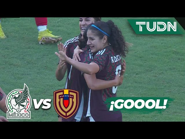 ⁣¡YA ES GOLEADA! Nicole hace DOBLETE | México 3-0 Venezuela | Amistoso Femenil 2024 | TUDN