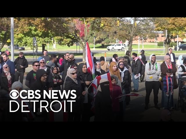 ⁣Muslim community gathers in Dearborn for early voting rally