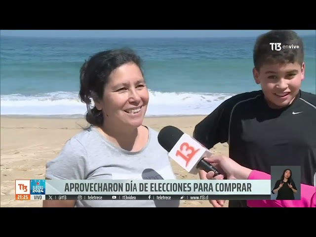 ⁣Aprovechan día de elecciones para ir a la playa y realizar compras