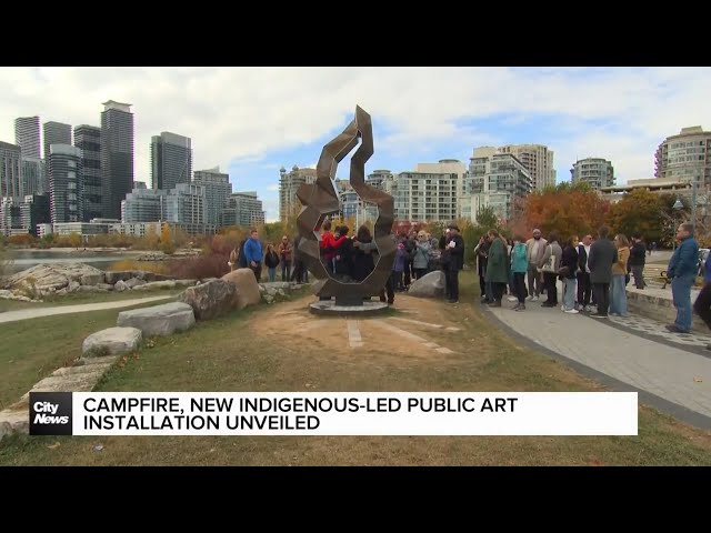 ⁣New Indigenous-led public art installation unveiled