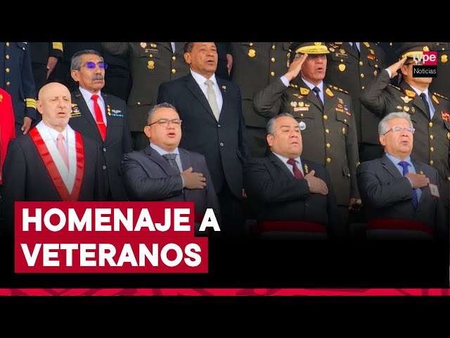 ⁣Ceremonia de homenaje a veteranos: valientes defensores de la democracia en Perú