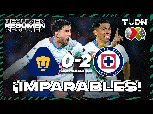 ⁣Resumen y goles | Pumas 0-2 Cruz Azul | Liga Mx -AP2024 - J14 | TUDN