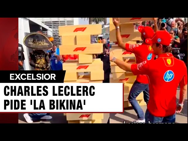 ⁣Charles Leclerc pide 'La bikina' y juega Jenga previo al GP de México