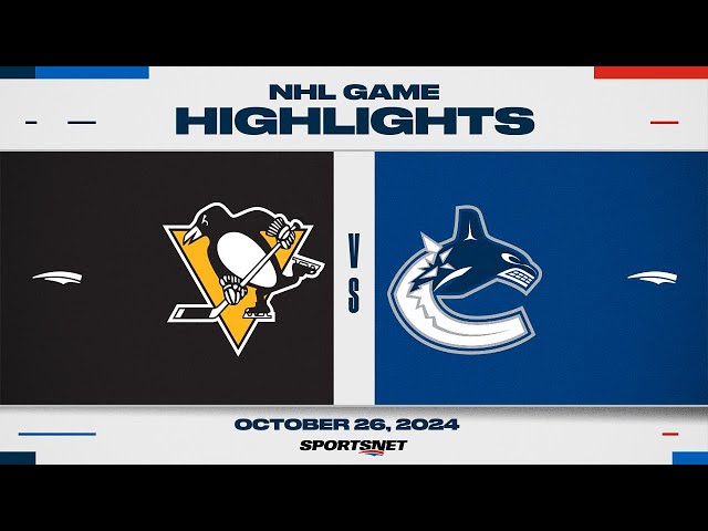 ⁣NHL Highlights | Penguins vs. Canucks - October 26, 2024