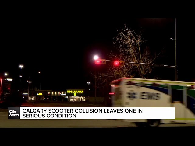 ⁣Calgary scooter collision leaves one in serious condition