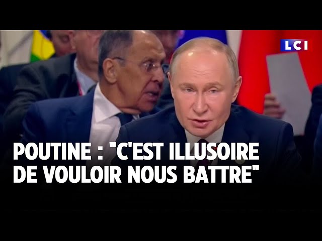 ⁣Poutine : "c'est illusoire de vouloir nous battre"｜LCI