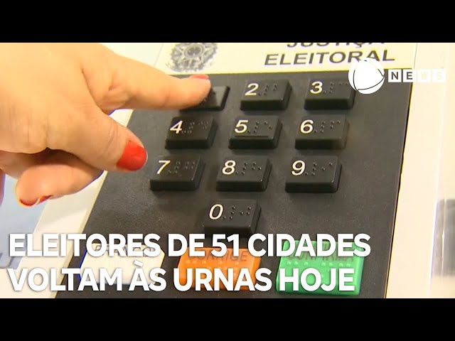 ⁣Eleitores de 51 cidades voltam às urnas no 2º turno