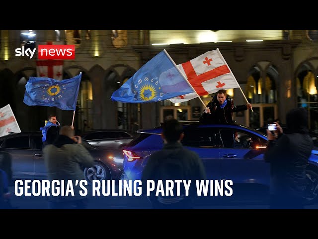 ⁣Georgia's ruling party wins election over pro-EU opposition