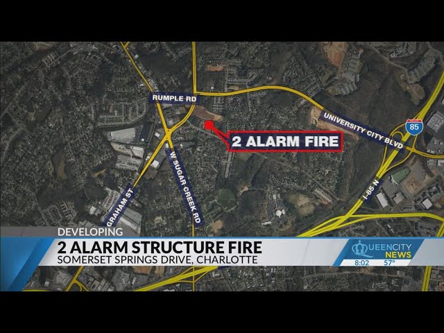 ⁣Crews investigating two-alarm fire in NE CLT