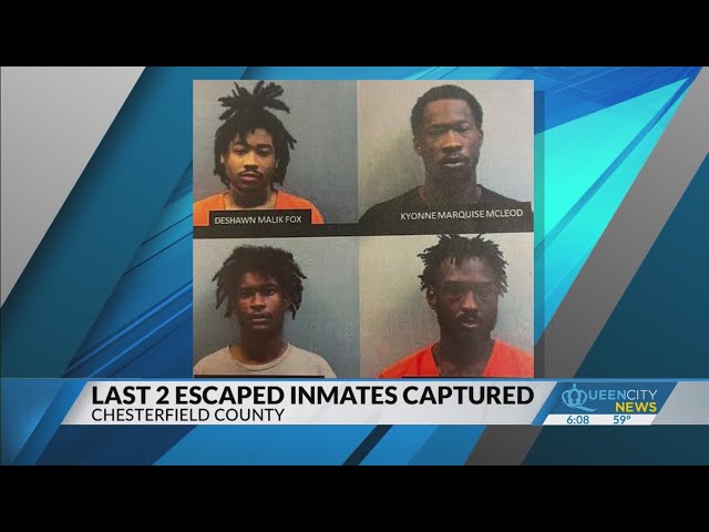 ⁣All 4 escaped Chesterfield Co inmates are now in custody